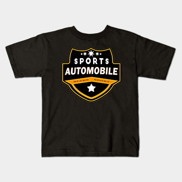 Sports Automobile Kids T-Shirt by Usea Studio